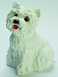 Eigenschaften Otto Müller  / Figur Hund, Westie Terrier, mit Bewegungsmelder, 22cm groß Tierskulptur