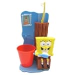Spongebob Great Smile Toothbrush Gift 3 Pcs Set (Toothbrush Holder, Toothbrush, Rinse Cup)