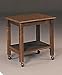 Wood TV Stands - TV Stand With Casters Solid wood stand is built to accommodate a TV and VCR or DVD player. Durable laminate top. Choose from several finish options. 24'W x 18'D x 24 3/4'H. Specify wood finishes: Walnut, Mahogany, Medium Oak, Light Oak, or Wild Cherry. Product photo may not exactly match the product offered for sale. Please refer to the product description.