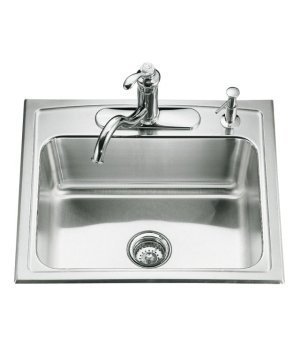 KOHLER K-3348-3-NA Toccata Single-Basin Kitchen Sink