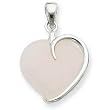 Sterling Silver Rose Quartz Pendant with 20 inch Sterling Silver Chain