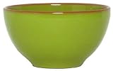 Terracotta Glazed Pottery Sweet Pea Green Medium Bowl 8"D 4.5"H