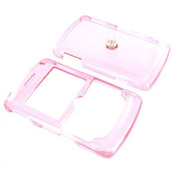 BlackBerry 8800 Protective Plastic Hard Cover Case w/ Belt Clip – Transparent Pink
