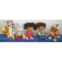 TY Beanie Babies - DORA and DEIGO Beanies ( Set of 5 ) (Dora, Diego, Swiper, Boots and Baby Jaguar)