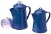 ENAMEL COFFEE POT-6 CUP BLUE 