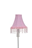 Pink Check Pearl Flower Chandelier Shade