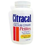 Citracal Calcium Citrate Petites + Vitamin D, 250 Tablets, Petites
