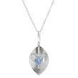 March Birthstone Sterling Silver Goldfill Genuine Swarovski Crystal Semiprecious Stone Necklace