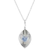 March Birthstone Sterling Silver Goldfill Genuine Swarovski Crystal Semiprecious Stone Necklace