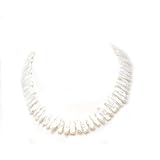 P28 – Olivia Collection 925er Sterling Silber Suesswasser (Zucht) Perlen, rechteckig, Kette 46 cm mit Silber Verschluss im Tiffany-Stil.
