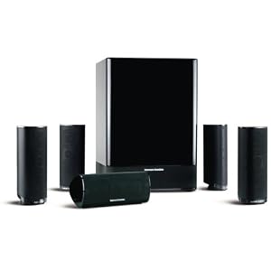 Harman Kardon HKTS-18 High-Performance, 6-Piece Home Theater Speaker System (Black Gloss)