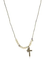 M.Cohen Handmade Designs Vertebra Charm On Oxidized Silver Chain Necklace