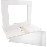 US Art Supply&reg; Art Mats&reg; Brand Premier High Quality Acid-Free Pre-Cut 11x14 White Picture Mat Matte Sets. Includes a Pack of 10 White Core Bevel Cut Mattes for 8x10 Photos, Pack of 10 Backers & Pack of 10 Crystal Clear Plastic Sleeves Bags.
