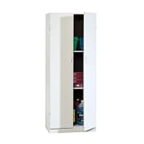 White Home / Office Small Storage Cabinet Organizer - Great as a Kitchen Food Pantry or Garage Shelving