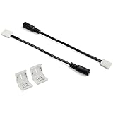 LE&reg; Connector of Single Color LED Strip Light, Connector Strip to Power Adaptor, Pack of 2 Units