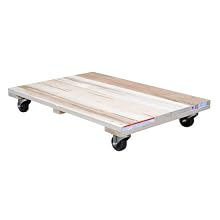 Vestil HDOS-2436-9 Solid Deck Hardwood Dolly with Hard Rubber Casters, 900 lbs Capacity, 36" Length x 24" Width x 5-1/2" Height