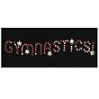 Iron On Gymnastics Word with Stars