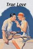 30 x 20 Stretched Canvas Poster True Love: Sharing a Milkshake After Tennis