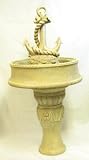 39 White Resin Anchor Outdoor Fountain/Bird Bath