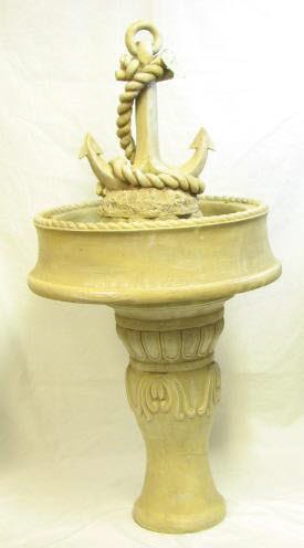 Outdoor Anchor Fountain & White Resin