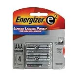 Energizer AAA Batteries, 1.5 volt Lithium, Pack of Four.