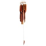 Bamboo Windchime 6 Chimes Brown, Medium