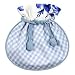 silk bag - gingham-blue