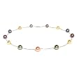 HinsonGayle AAA Premium Round Exotic Metallic Naturally Multicolored Cultured Pearl Tin Cup Necklace (18K White Gold)