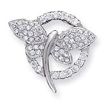 Sterling Silver CZ Butterfly Pendant