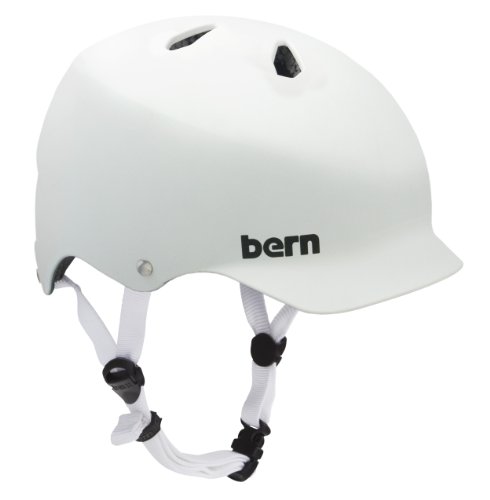 Bern Watts Men's Bike/Skateboard Helmet - Gloss White, 57-59 cm