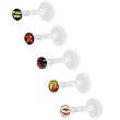 Bioplast No. 3 Five Logo Push-In Interchangeable Labret Pack