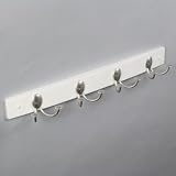 Stratford 4 Double-Hook White Wall Coat Rack