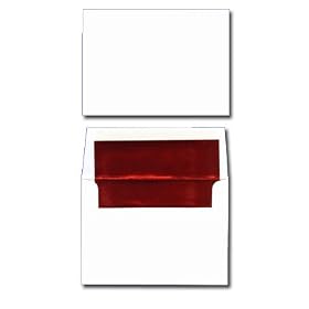A6 Invitation Envelope - Announcement - Red Foil Lined (4 3/4 x 6 1/2) (25)