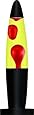 Creative Motion Black Base Liquid Peace Motion Lamp, 16-Inch, Red Wax/Yellow