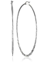 Sterling Silver Hammered Hoop Earrings