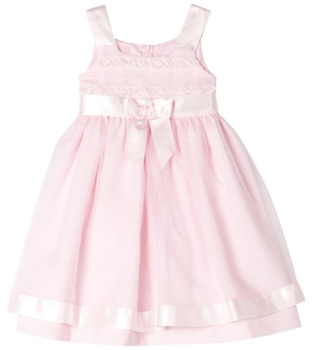 Bonnie Jean Girls 2-6x Girls 4-6x Pink Linen Dress, Pink, 5