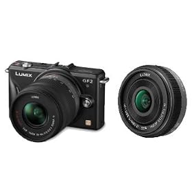 Panasonic Lumix DMC-GF2 12 MP Micro Four-Thirds Interchangeable Lens Digital Camera with 3.0-Inch Touch-Screen LCD with 14mm & 14-42mm Lens (Black)
