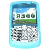 PCMICROSTORE Brand Rim BlackBerry 8300 Curve PDA Smart Phone Premium Blue Silicone Skin Case Cover