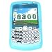 PCMICROSTORE Brand Rim BlackBerry 8300 Curve PDA Smart Phone Premium Blue Silicone Skin Case Cover