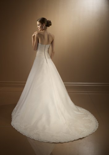 Plush Organza with Beaded Lace Wedding Gown