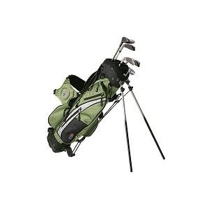 US Kids Ultralight Green Series Junior Golf Club Set, 5-Club Golf Stand Bag Set, Left-handed