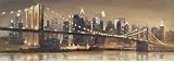 Brooklyn Reflections Art Poster Print by Paulo Romero, 38x13