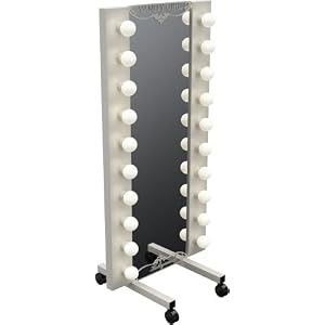 Diva Lighted Wardrobe Mirror 30 x 24 - Off White by Vanity Girl Hollywood