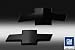 Defenderworx Chevy Camaro 2010 Black Front & Rear Bowtie (2) GM Licensed