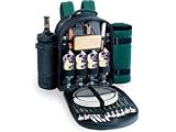 Outdoor Living : Picnic Time 533-59-123 Green Yukon Picnic Backpack 4-person