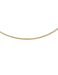 14k Yellow gold Leslies 2mm Round Omega Necklace