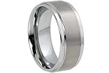 9mm Dual Finish Tungsten Carbide Men's Ring [407]