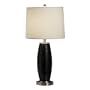 Nova Lighting 11442 Ripples Table Lamp, Black, 2-Pack, Painted High Gloss And Plated Satin Nickel, White Shade