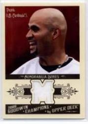 2009 Upper Deck Goodwin Champions Memorabilia #PU Albert Pujols - St. Louis Cardinals (Piece of Authentic Jersey / Material) (Baseball Cards)