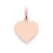 14k Rose Gold Heart Disc Charm